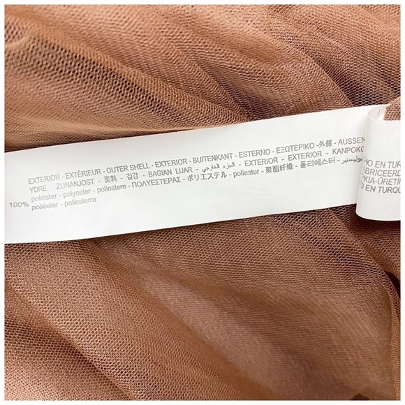 NWT Zara Blogger’s Favorite Brown Tulle One Shoulder Dress Size Small‎ - Picture 14 of 15